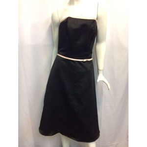 Mori Lee Dress 9 10 Flare Pink Ribbon Evening bridesmaid strapless party